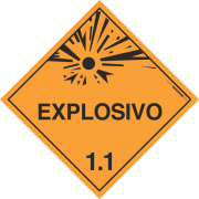 Placa Transporte de Risco Explosivos 1.1