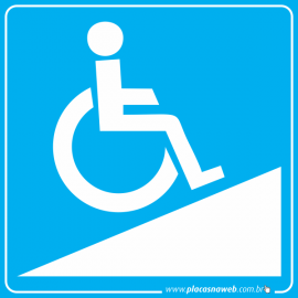 Placa Acessibilidade Rampa para Cadeirante