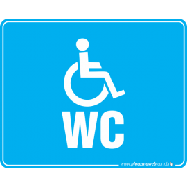 Placa Acessibilidade WC Cadeirante