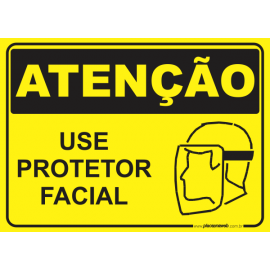 Use Protetor Facial com Pictograma