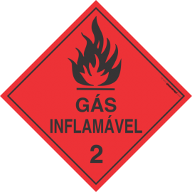 Placa Transporte de Risco Gás Inflamável 2