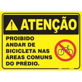 Proibido Andar de Bicicleta nas Áreas Comuns do Prédio