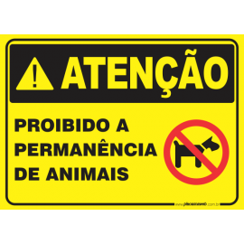 Proibido a Permanência de Animais