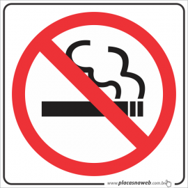 Adesivo Proibido Entrar Fumando