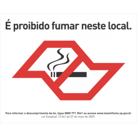 Adesivo Proibido Fumar Neste Local